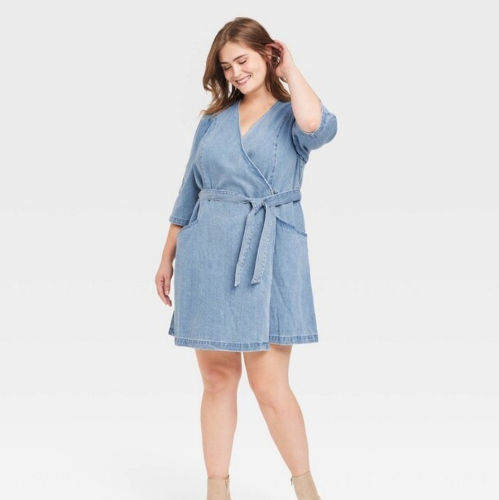 Universal Thread Denim Wrap Dress